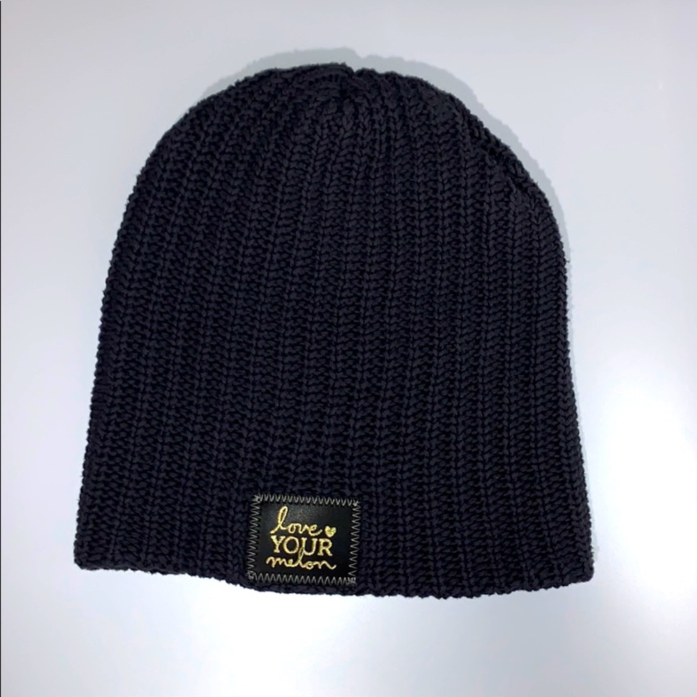 Dark grey and gold love your melon hat